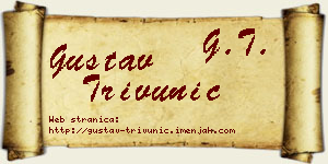 Gustav Trivunić vizit kartica